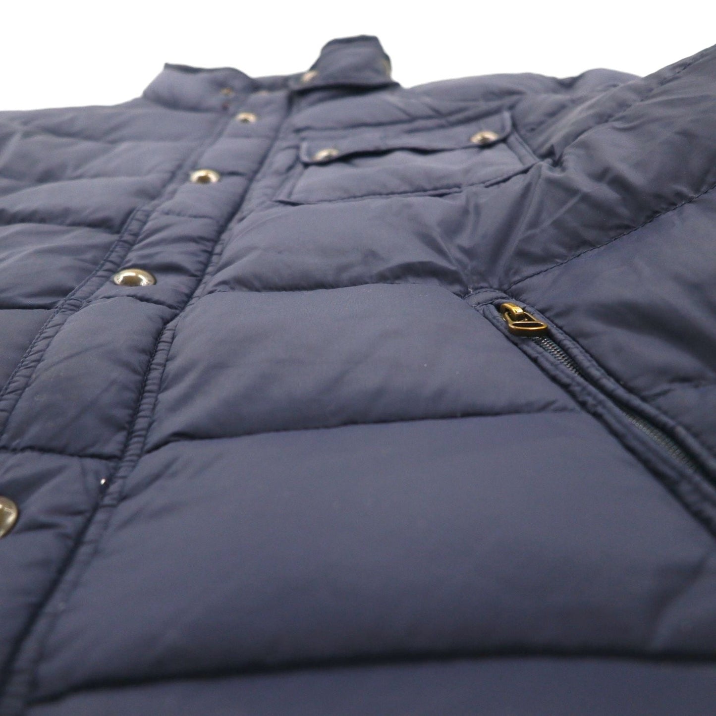 Polo Ralph Lauren ダウンジャケット XL ネイビー チンストラップ 胸ポケット スタンドカラー
