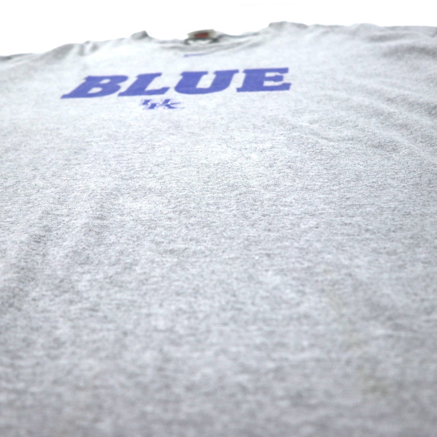 Nike 90s Center Swoosh Print T-Shirt, XXL, Gray Cotton, NCAA College Kentucky Wildcats, Team Tag, Oversized