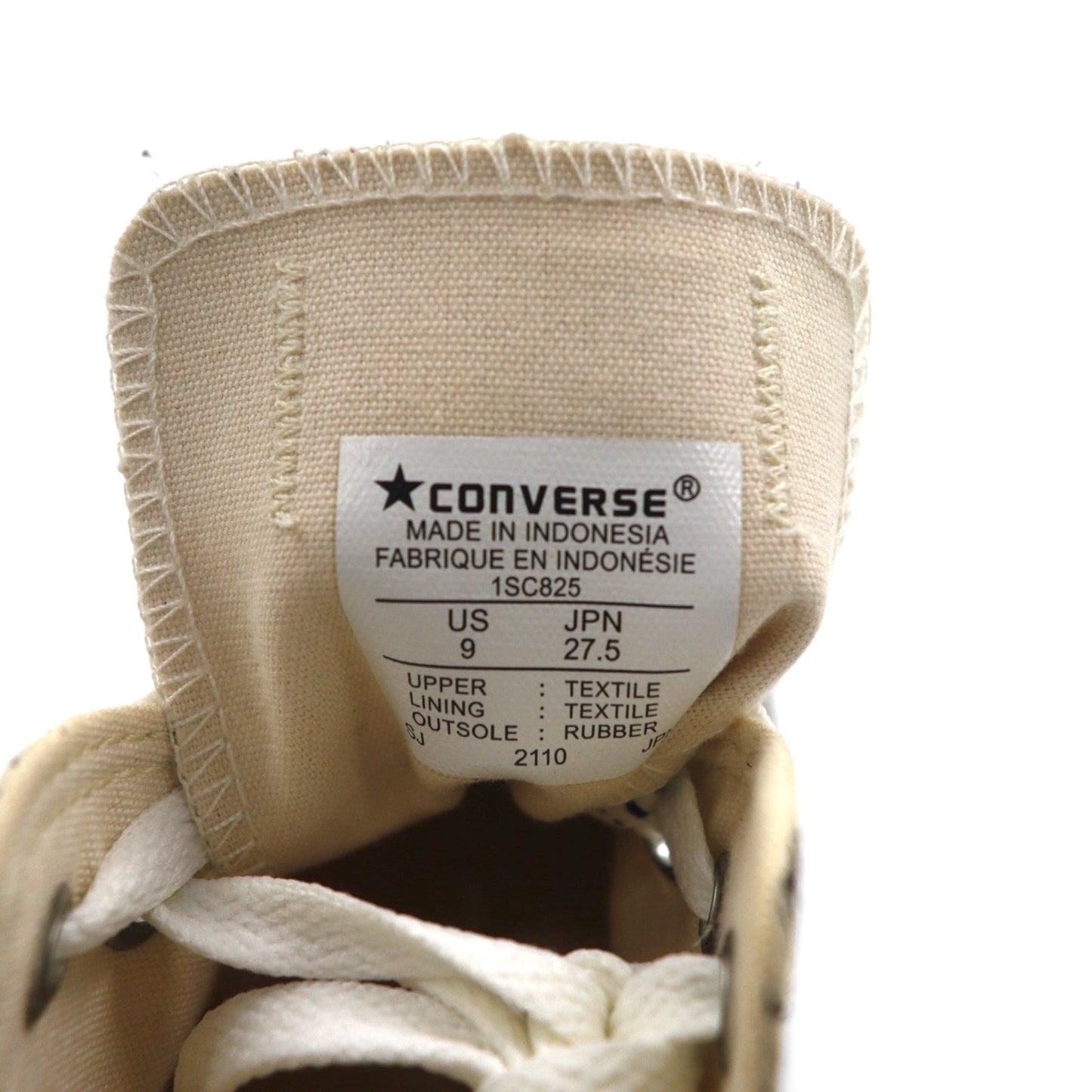 CONVERSE ALL STAR BANDANA OX Sneakers, Size 27.5cm, White, Paisley Pattern, 1SC825