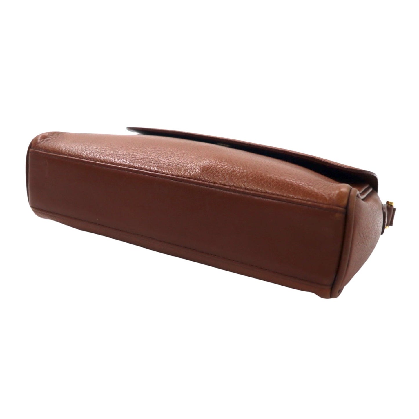 Burberry's Old Shoulder Bag in Brown Grained Leather with Nova Check