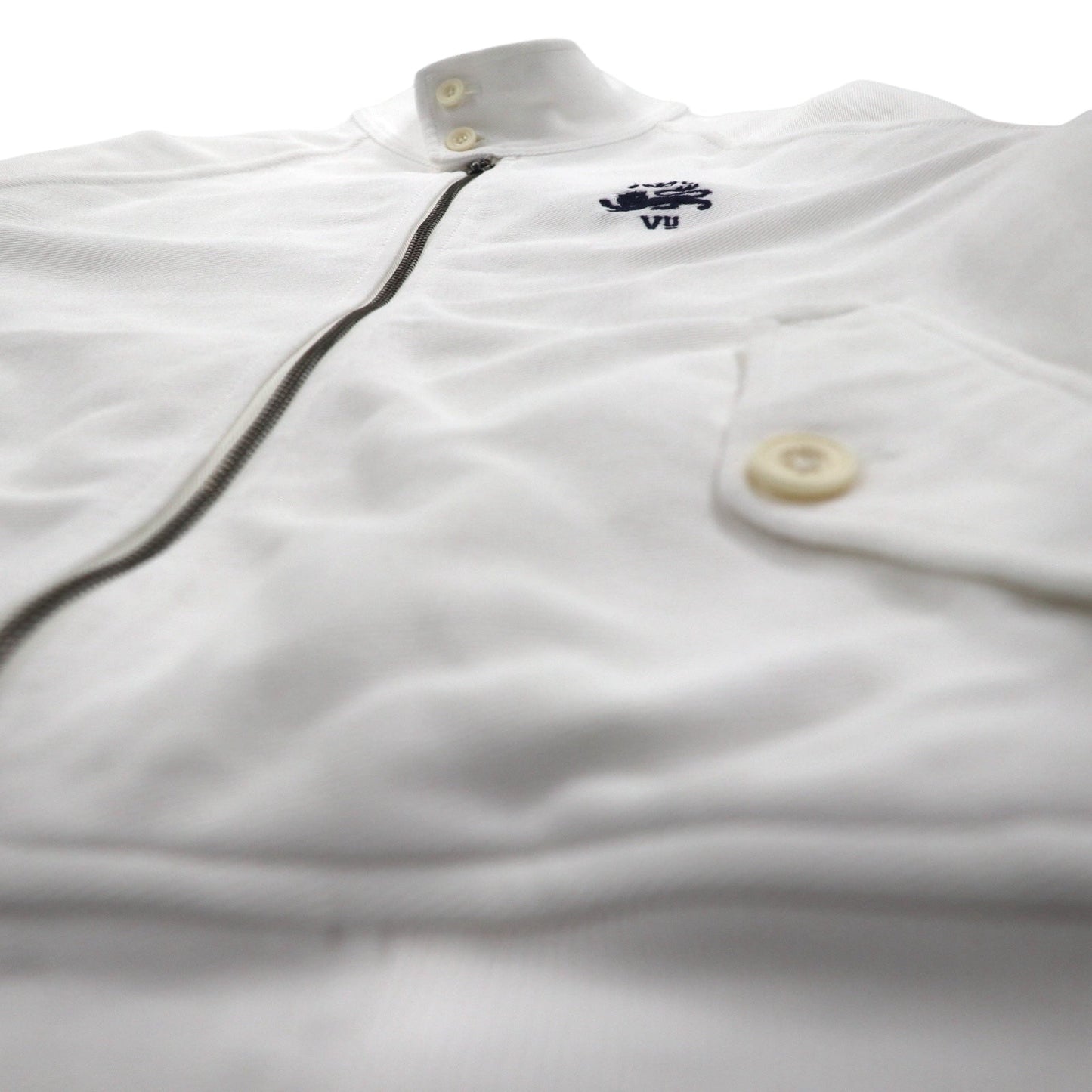 Polo Ralph Lauren 90年代 スタンドカラー ジップアップジャケット M ホワイト コットン