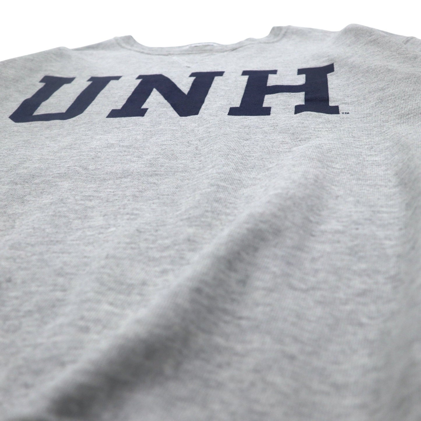 Champion College Print Sweatshirt, Large, Gray, Cotton, UNH