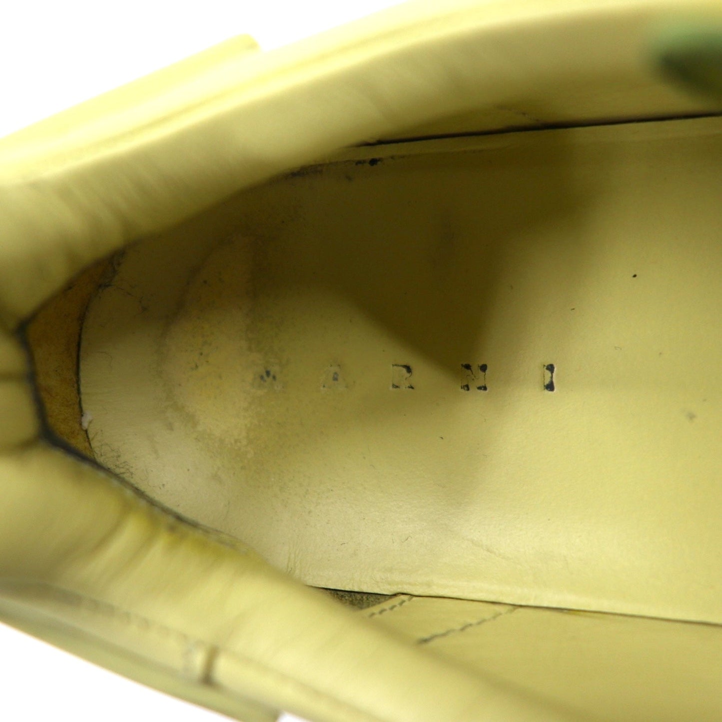 MARNI DADA BUMPER Sneakers, Size 27cm, Yellow Leather, Made in Italy