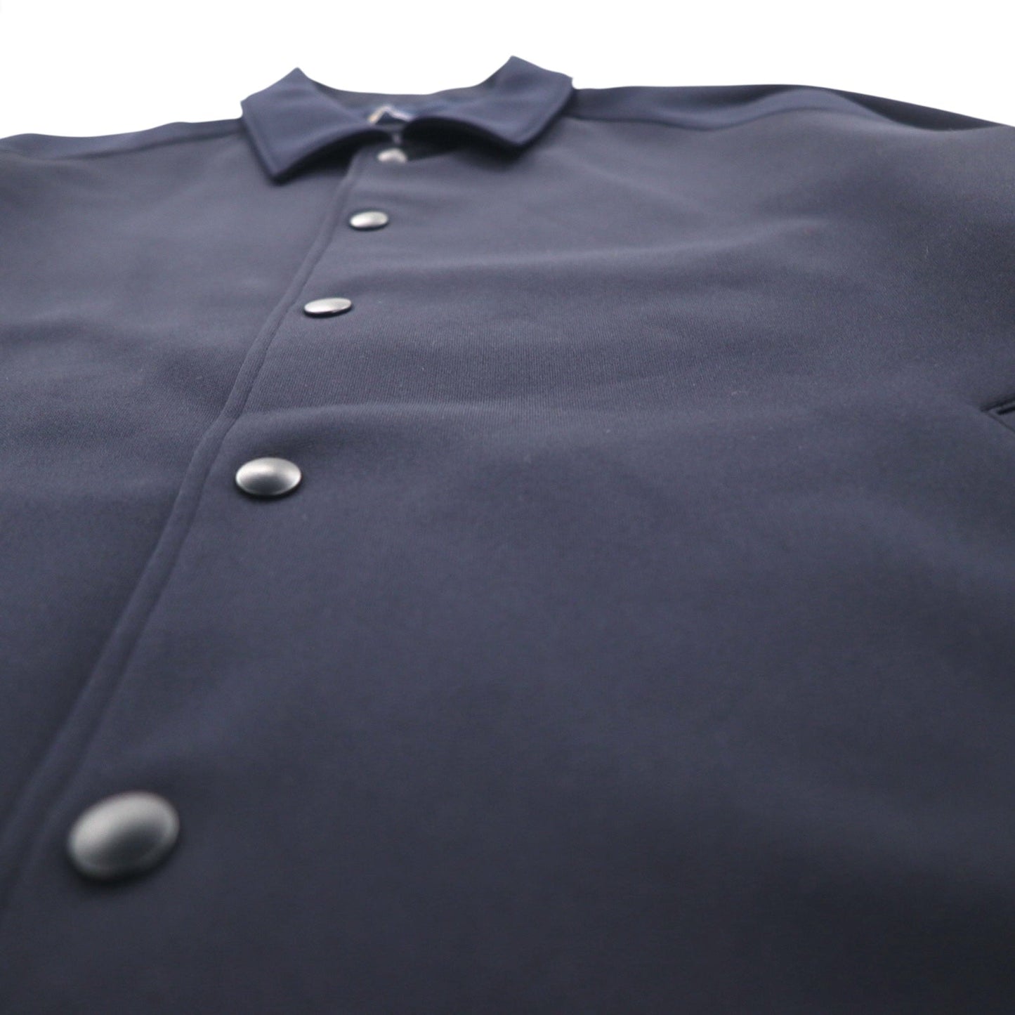 FRED PERRY ジャージー コーチジャケット M ネイビー ポリエステル ドローコード スナップボタン