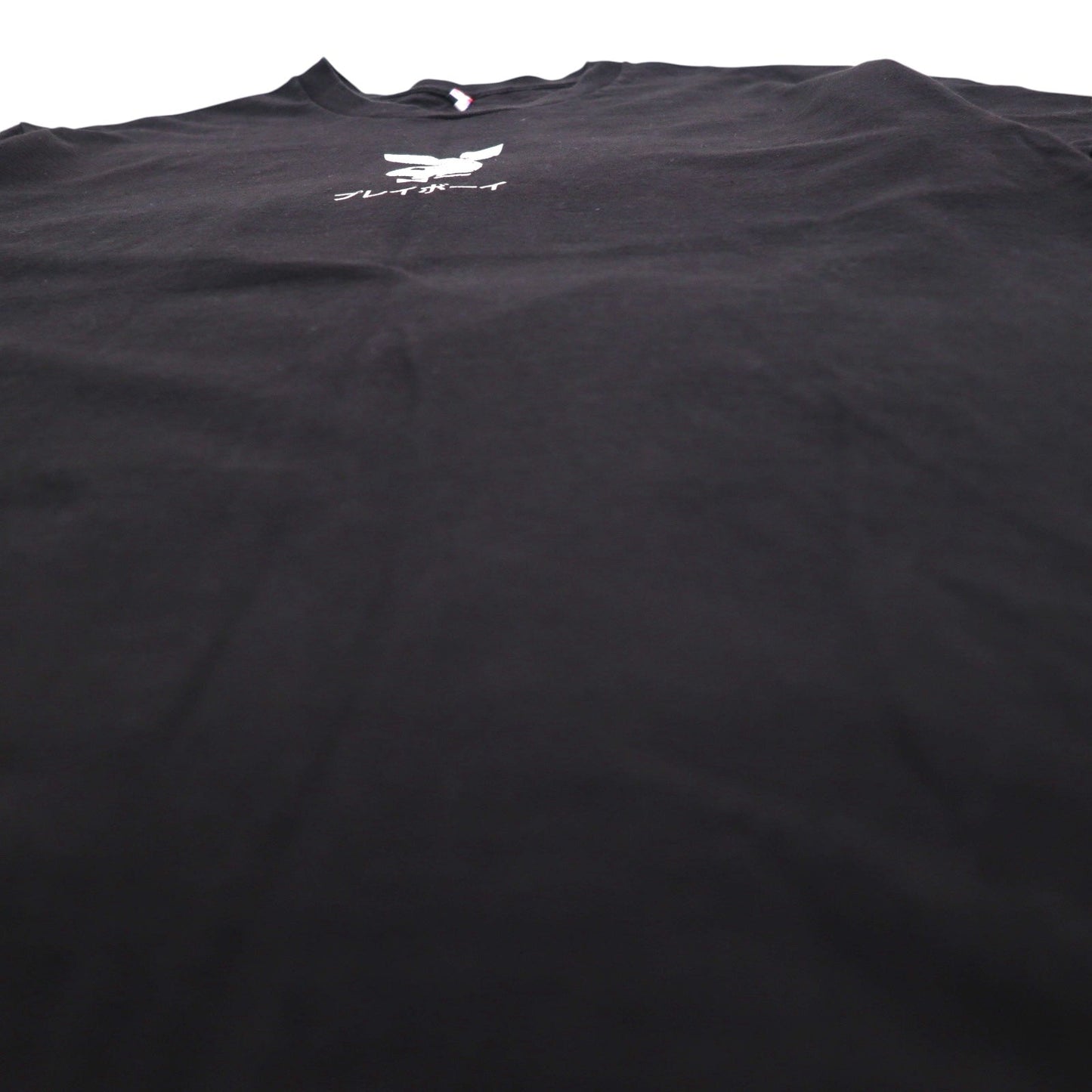 PLAYBOY Japanese Katakana TOKYO JAPAN Anime T-Shirt, Size L, Black, Cotton, Back Print