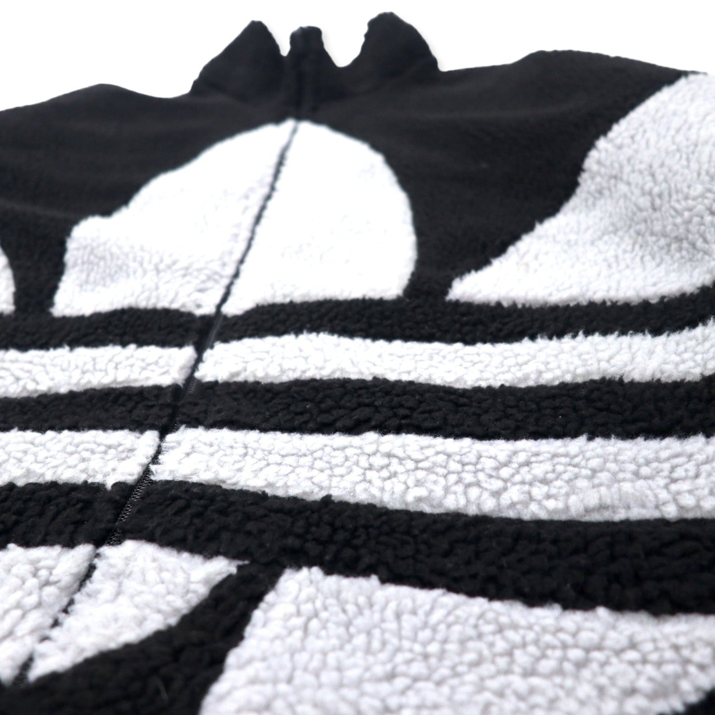 adidas Originals ビッグトレフォイル シェルパ フリースジャケット 2XO ブラック ポリエステル U SHERPA JACKET BIG TRF HC0325