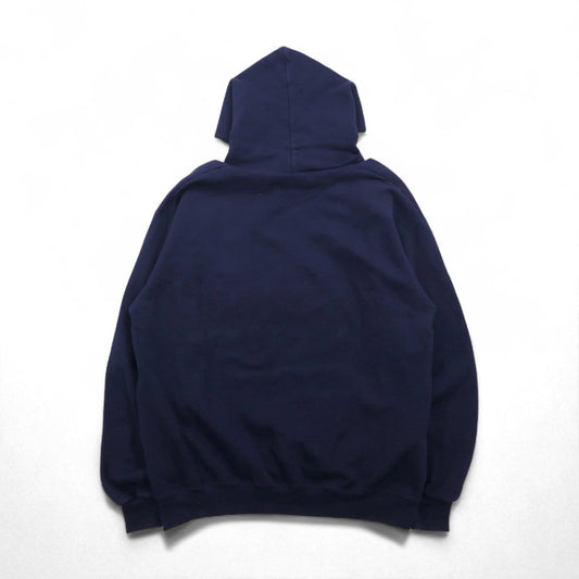 90年代 OARSMAN カレッジプリント プルオーバーパーカー XL ネイビー 裏起毛 TVCC アーチロゴ メキシコ製