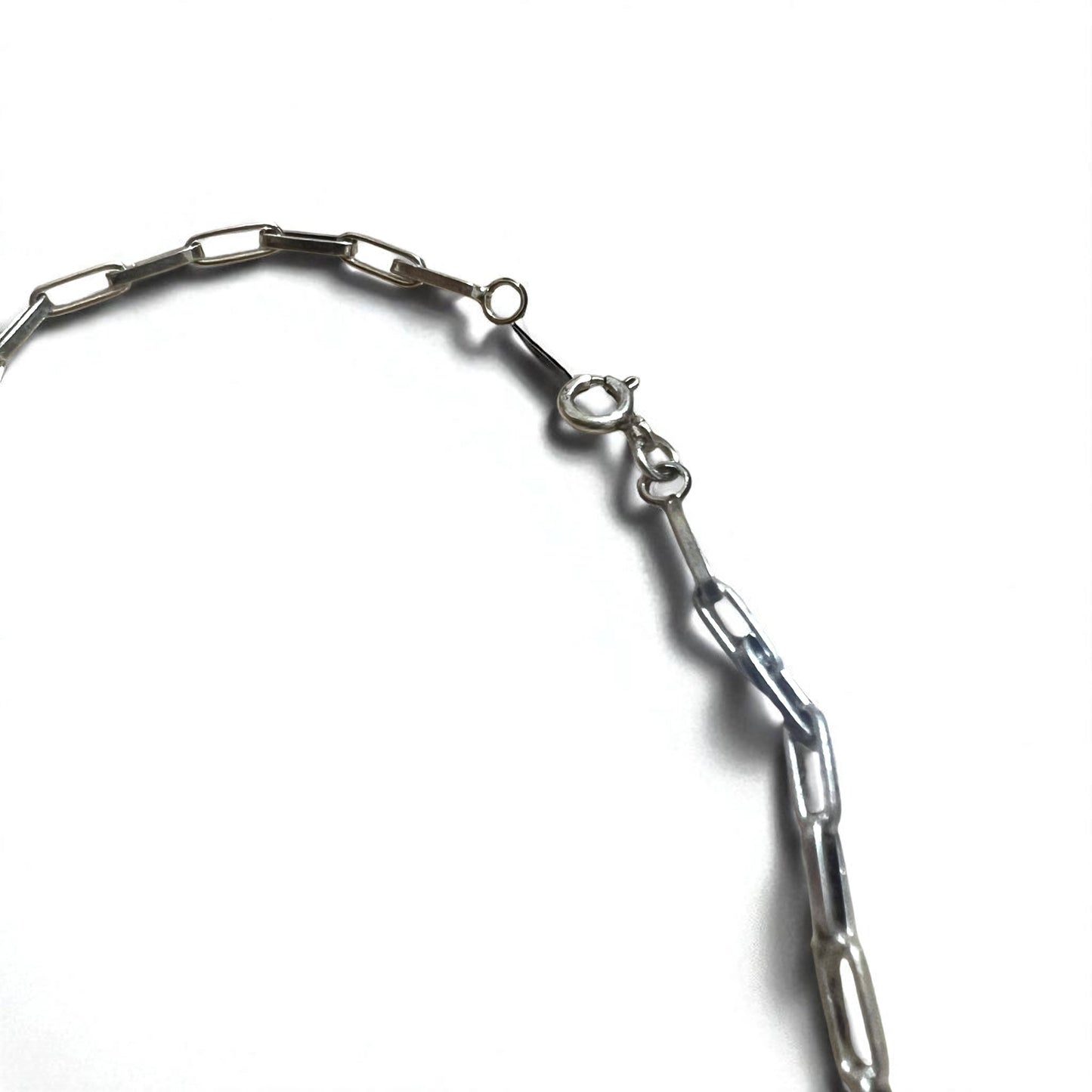 Vintage White Turquoise Necklace インディアンジュエリー ホワイトターコイズ ホピチェーン ネックレス Sterling シルバー ホールマーク M刻印