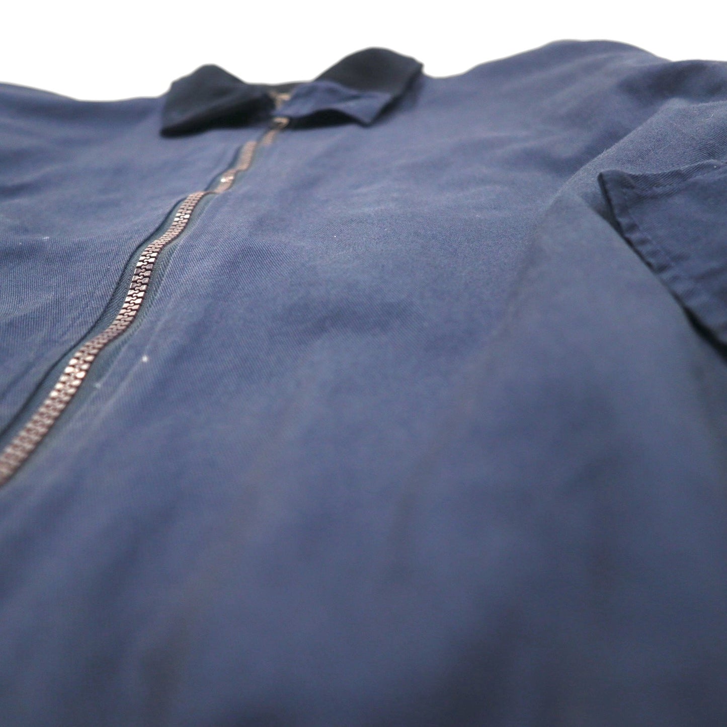 L'HOMME MODERNE Swing Top Harrington Jacket, Size L, Navy, Checked Cotton Lining