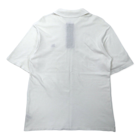 Burberry's Made in England Vintage Polo Shirt, Size L, White Cotton, Pique with One-Point Logo