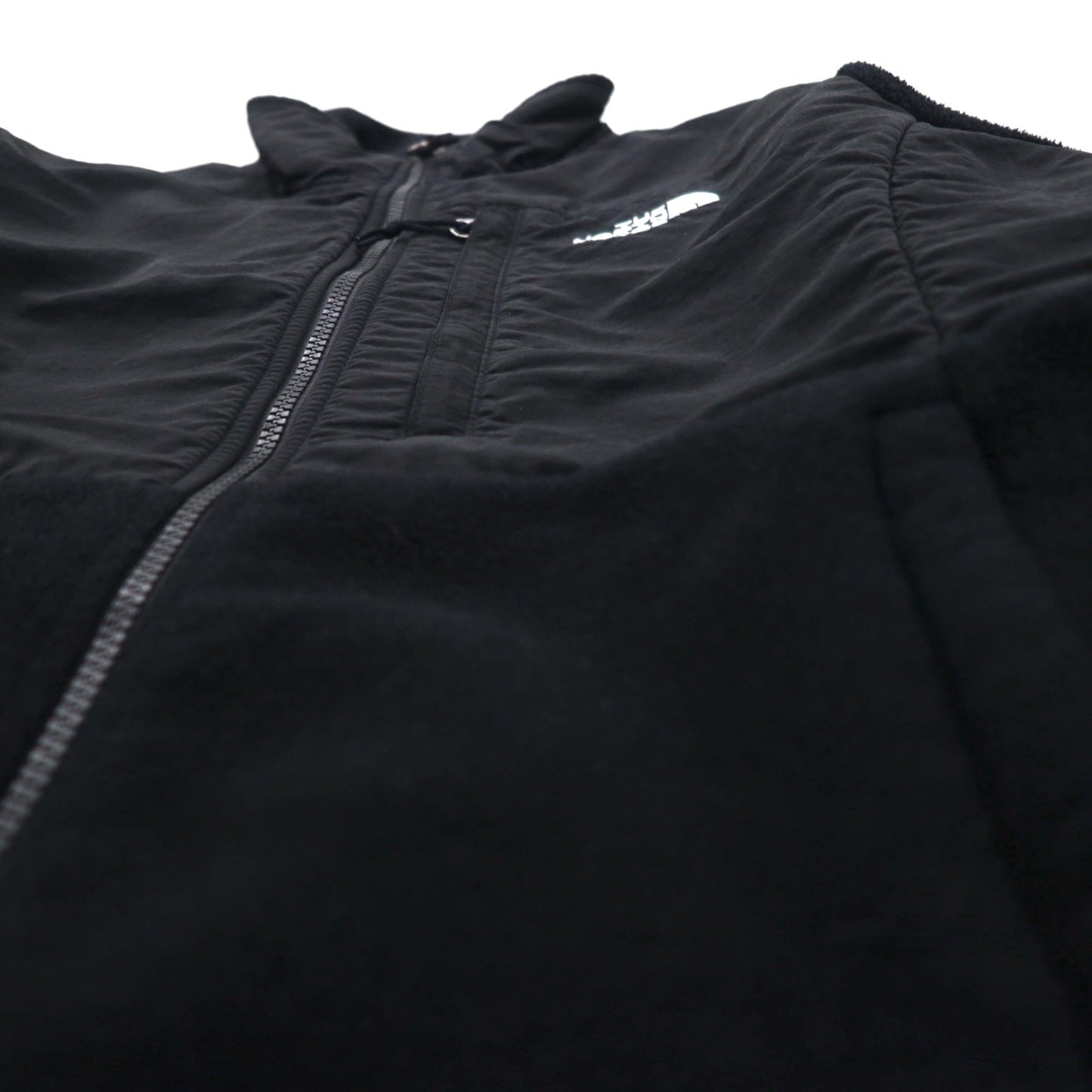 THE NORTH FACE ポーラテック POLARTEC デナリ フリースジャケット M ブラック ナイロン切替 フルジップ ハイネック ドローコード