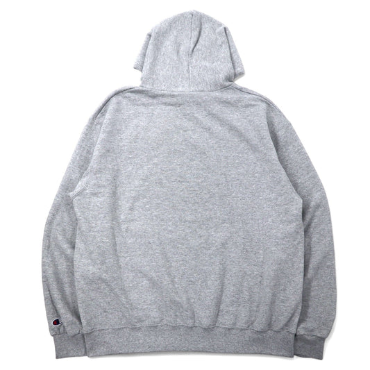 Champion ECO カレッジ プリント パーカー 3XL グレー コットン 裏起毛 NCAA SOONERS ビッグサイズ