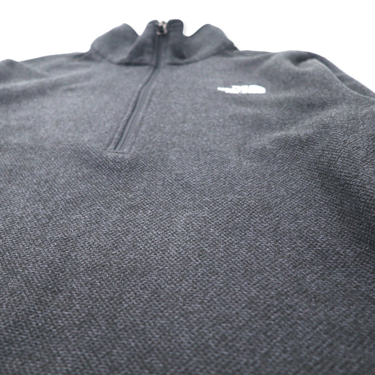 THE NORTH FACE Half-Zip Fleece Jacket, Size M, Gray, Polyester, with Embroidered Logo