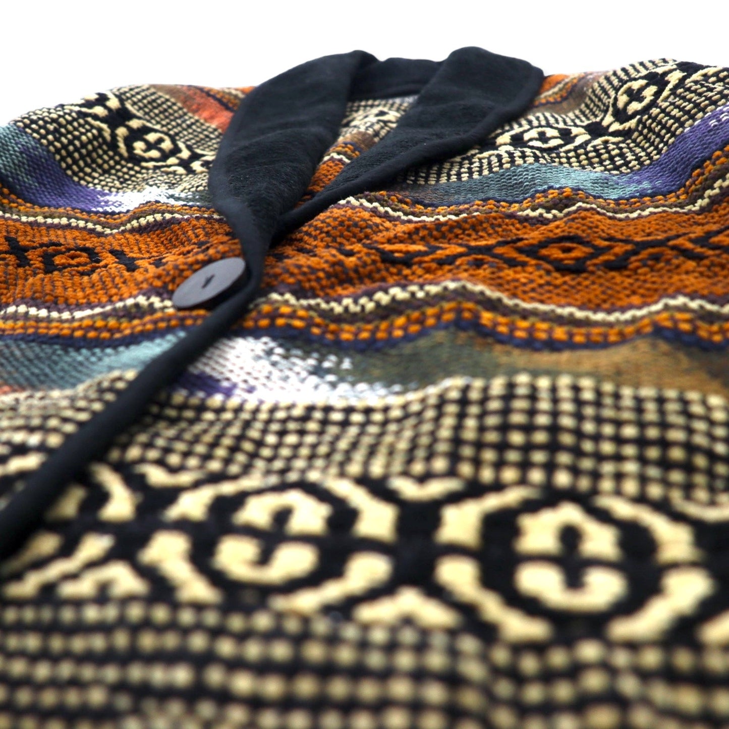 NEW IDENTITY 90s Gobelin Jacquard Jacket, Size L, Multicolor Cotton, All-Over Print
