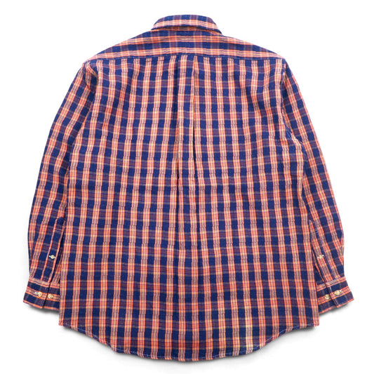 CHAPS RALPH LAUREN 90年代 ボタンダウンシャツ L ブルー チェック コットン 未使用品