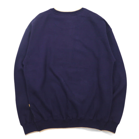 90年代 FIELD TASTED by OUTDOOR LIFE スウェット XL ネイビー コットン 裏起毛 刺繍 アニマル パキ綿