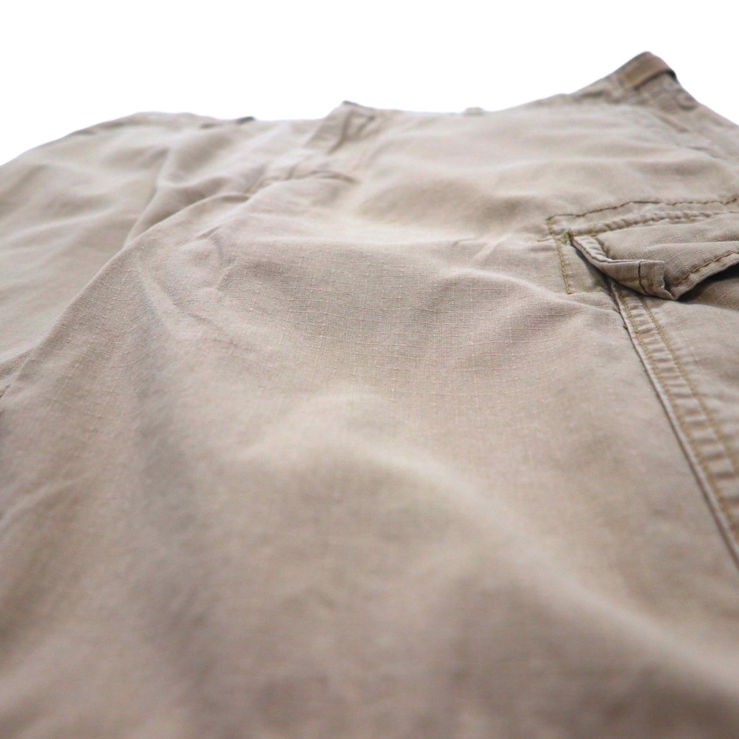 POLO JEANS CO. RALPH LAUREN 90s Ripstop Cargo Shorts, Size L, Khaki, Cotton