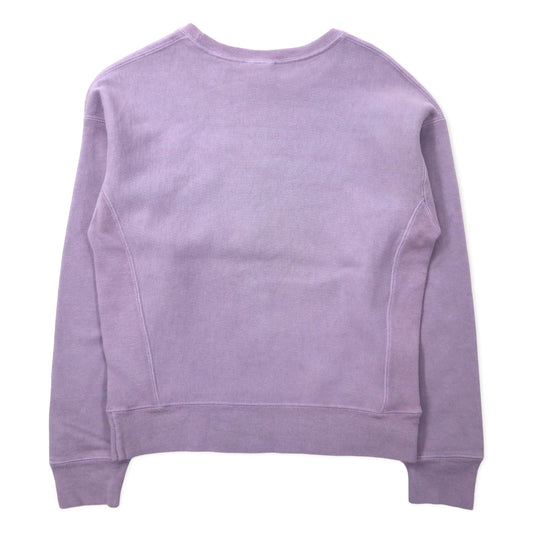 Champion リバースウィーブ スウェット L パープル コットン 裏起毛 単色タグ 復刻 スクリプトロゴ ホンジュラス製