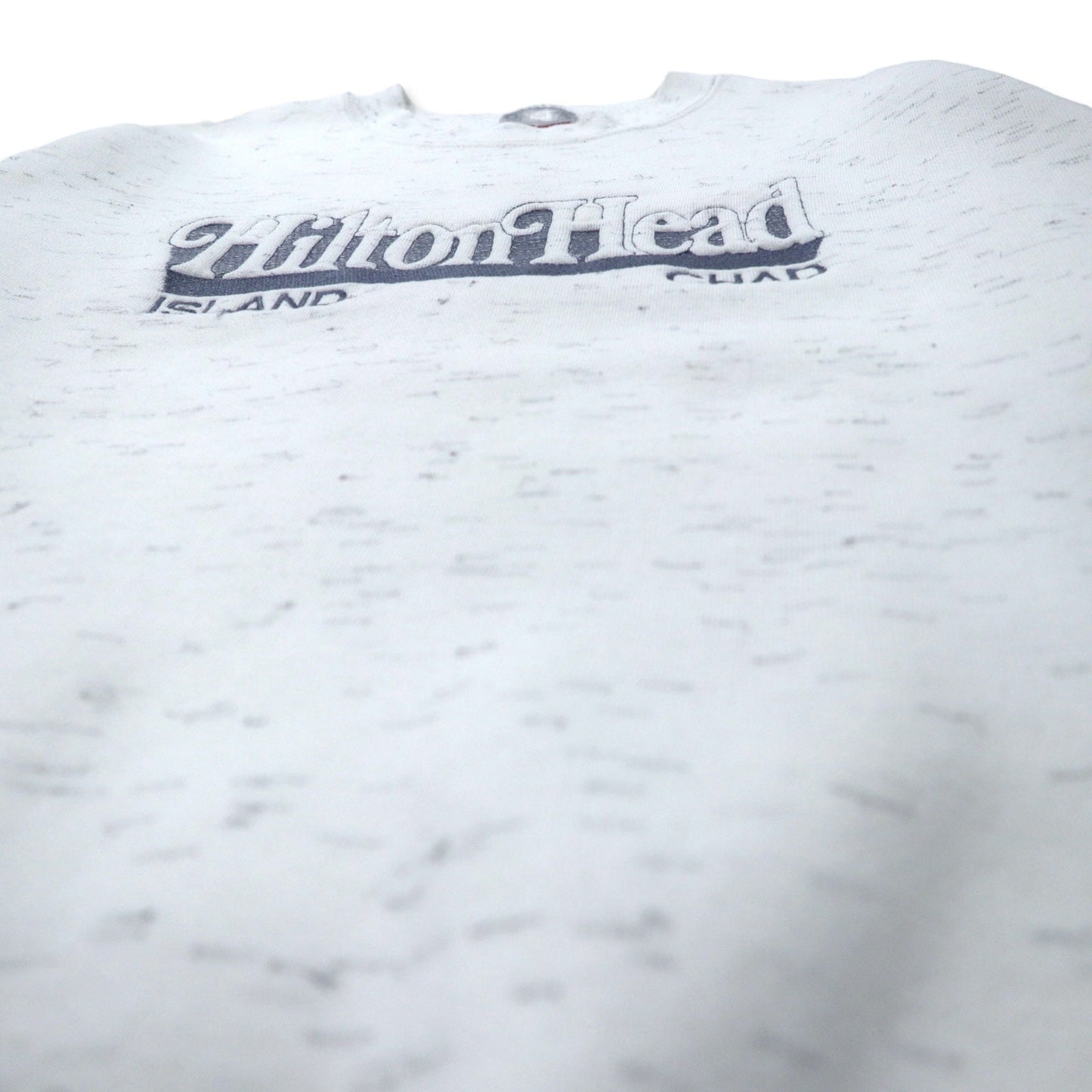 ONEITA USA Made 90s Embroidered Sweatshirt, XL, White Cotton, Hilton Head Island, Big Size