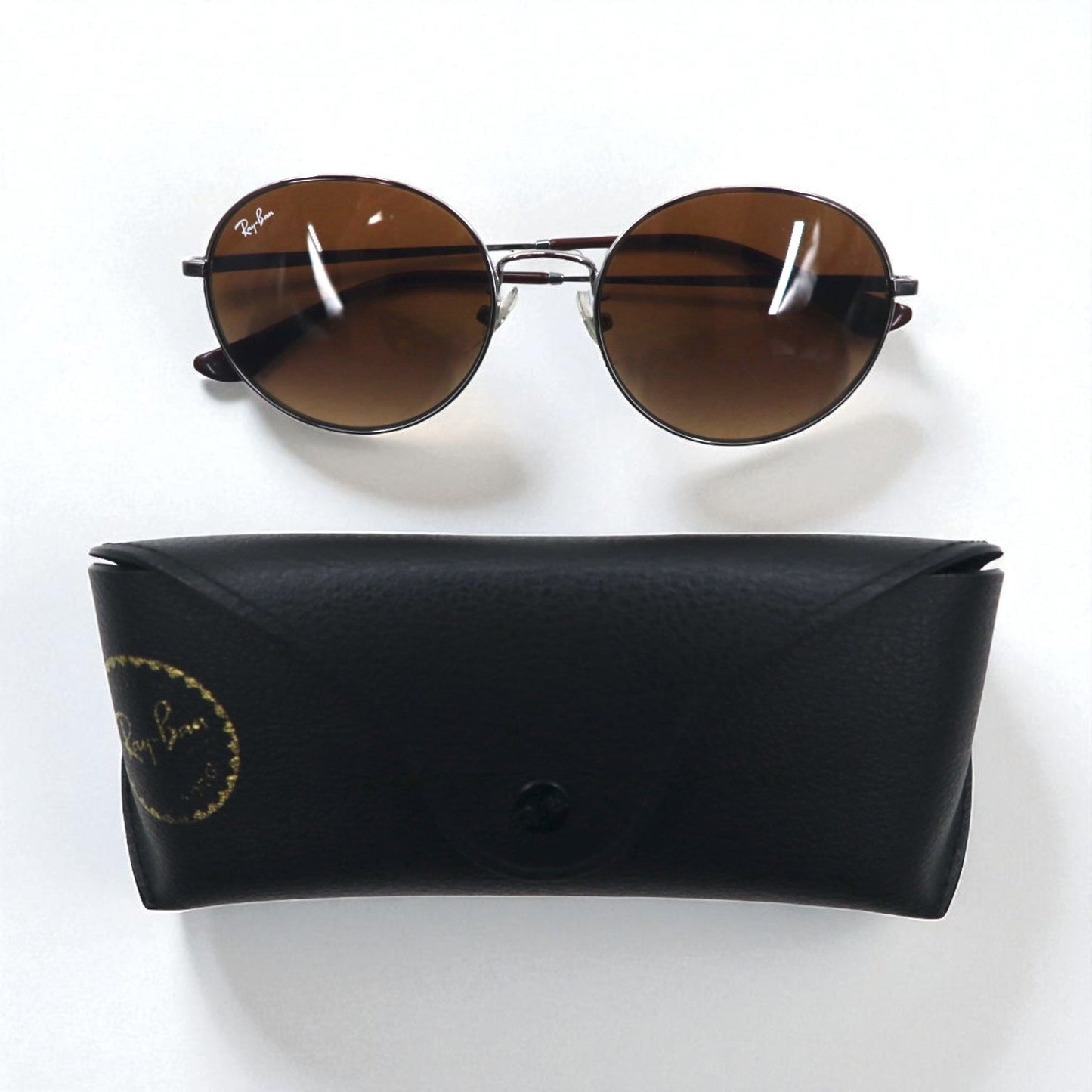 Ray-Ban ボストン サングラス シルバー メタルフレーム ラウンド グラデーション RB3612D 004/13 56-19 125 3N