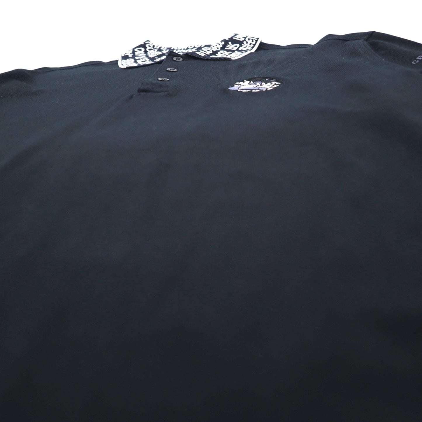 GREEN CLUBS x Warner Bros. 90s Long Sleeve Polo Shirt, XL, Black, Pique, Looney Tunes, Sylvester Cat, Made in Japan