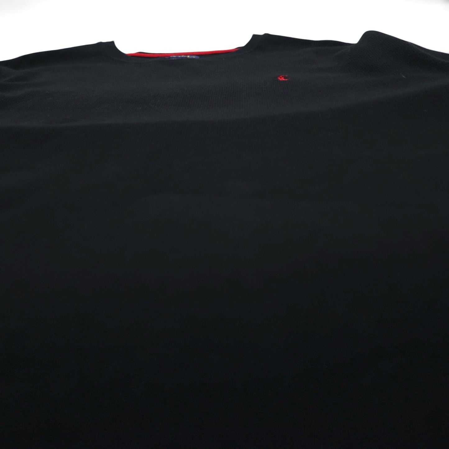 Polo Ralph Lauren サーマル ロングスリーブ Tシャツ ロンT 2XL ブラック スモールポニー刺繡