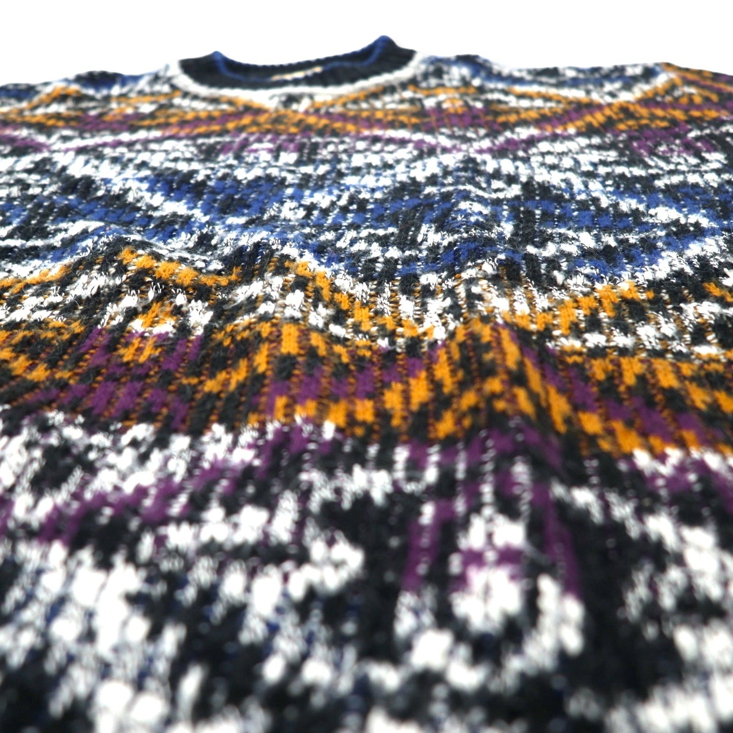 ADAM SLOANE 90s All-Over Print Acrylic Knit Sweater, Size L, Multicolor