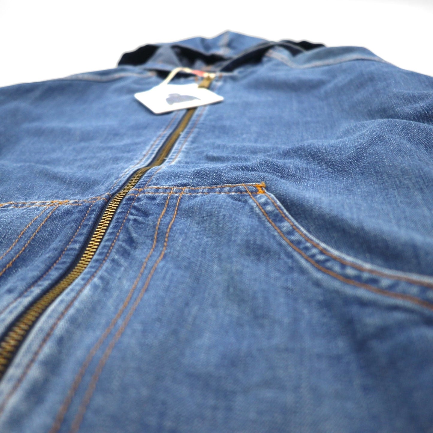 LEVI'S VINTAGE CLOTHING ( LVC ) デニム フーデッドジャケット ジップパーカー M オレンジタブ ORANGE TAB HOODED JACKET A2217-0000 未使用品 TALONジップ デカ五角形 ARCHIVES