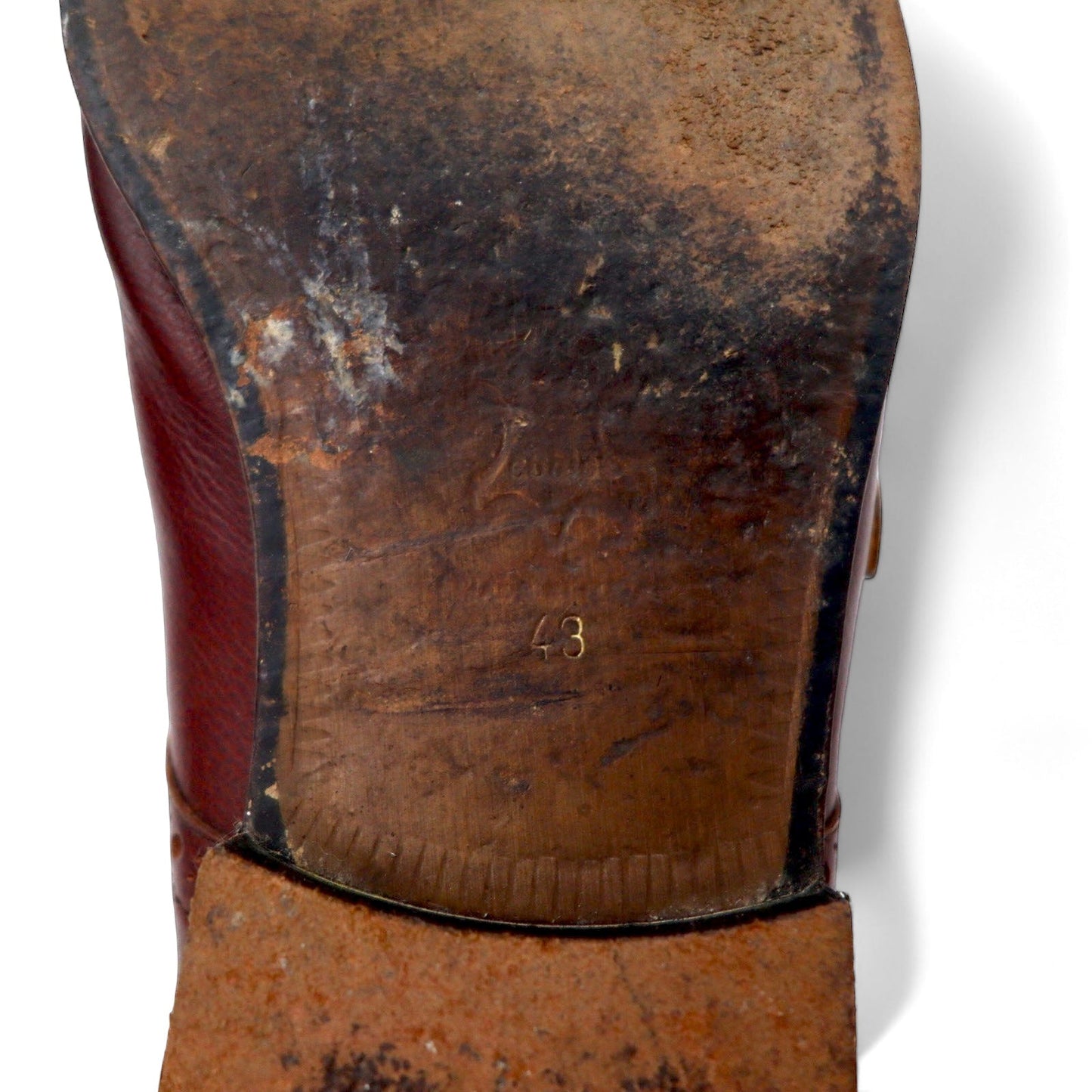 SAGRIPANTI Italian-made monk strap straight-tip shoes, size 27cm, brown leather