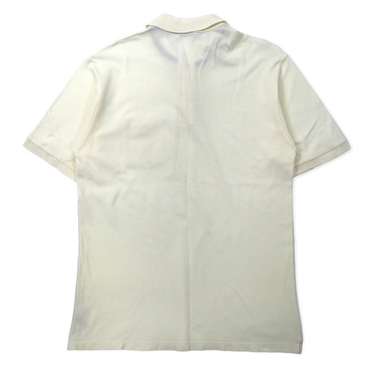 Burberry's Made in England Nova Check Polo Shirt, Size L, Cream Cotton