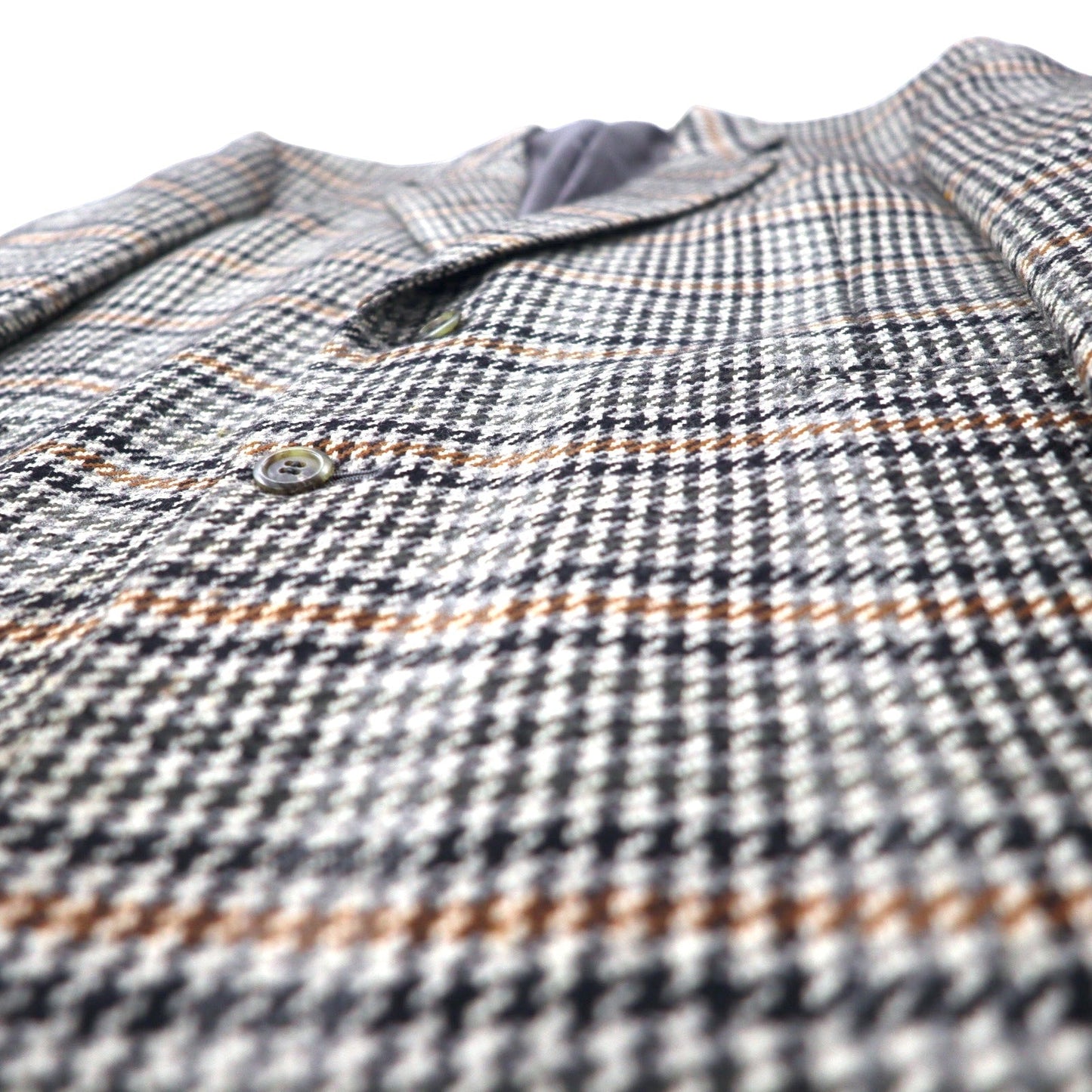 Christian Dior MONSIEUR Vintage 2B Tailored Jacket AB-6 175 Gray Glen Check Wool Made in Japan