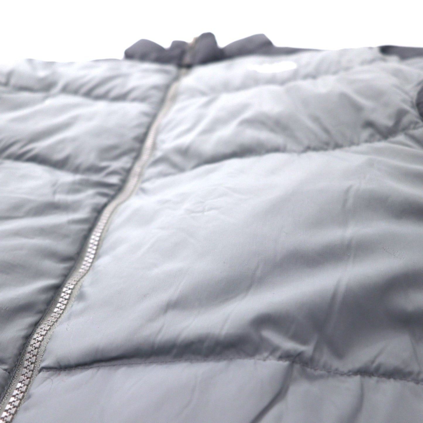 THE NORTH FACE Nuptse Down Jacket, 550 Fill Power, Large, Gray, Nylon, with Embroidered Logo