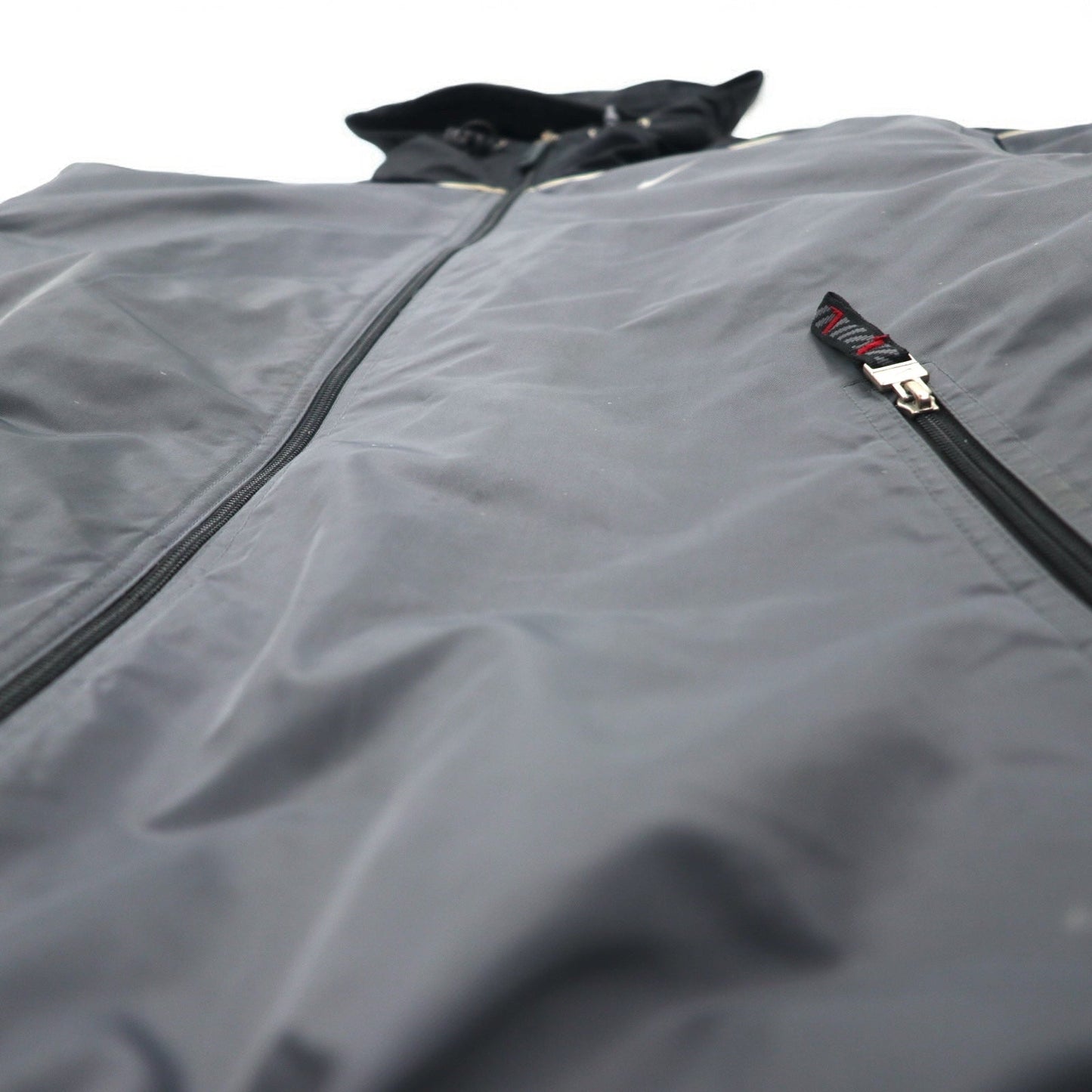 NIKE 2000s Nylon Jacket Insulation Parka L Silver Padded Swoosh Logo