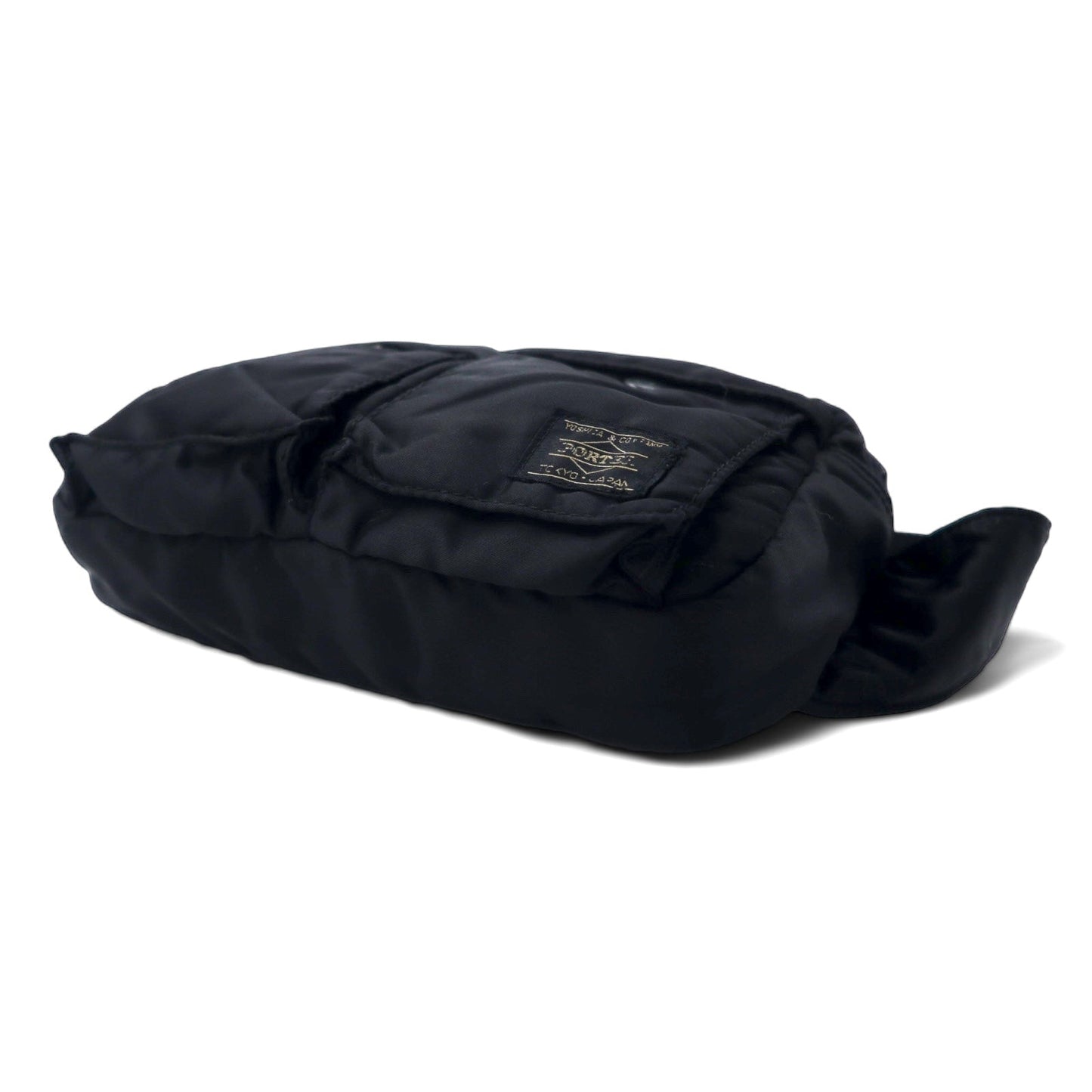 PORTER Tanker Waist Bag/Body Bag, Black Nylon, Made in Japan