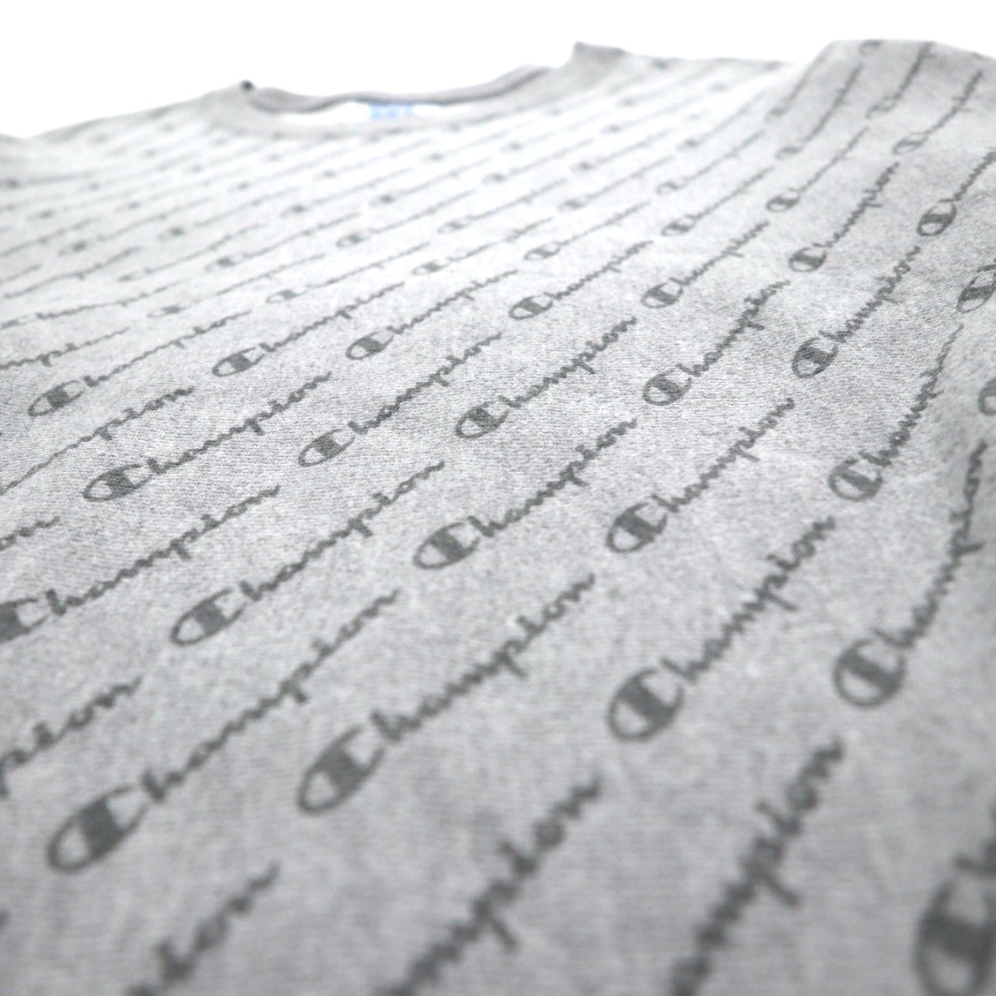 Champion リバースウィーブ REVERSE WEAVE 総柄 スウェット XL グレー 青単タグ 復刻 ホンジュラス製