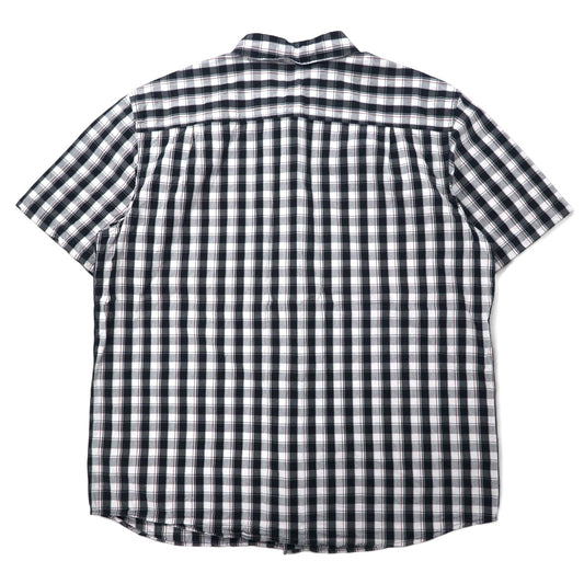 Carhartt Relaxed Fit Short Sleeve Shirt, Black Check Cotton, XL, Oversized