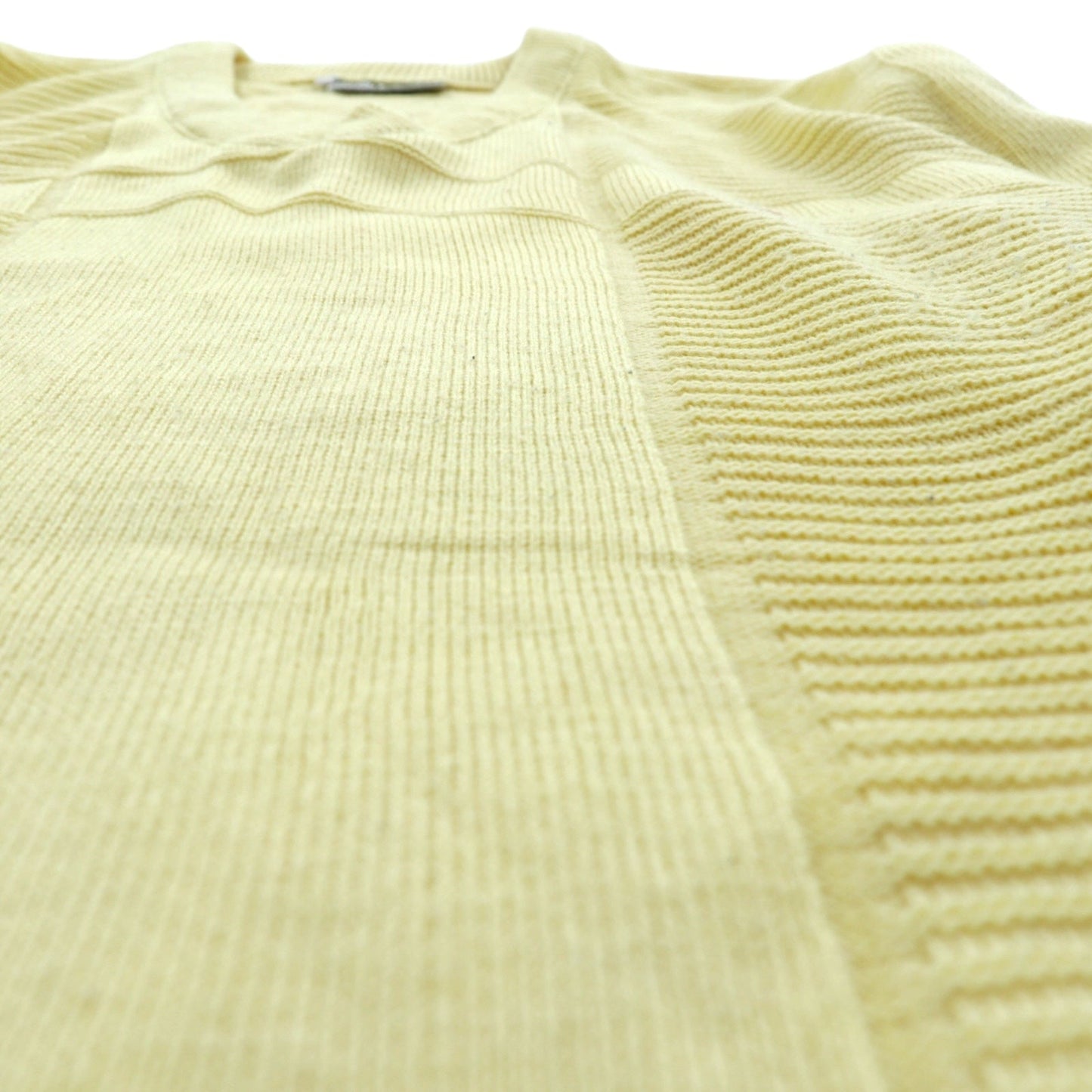 LACOSTE 70年代 フランス製 フレンチラコステ Vネック ニット セーター M ベージュ ワンポイントロゴ