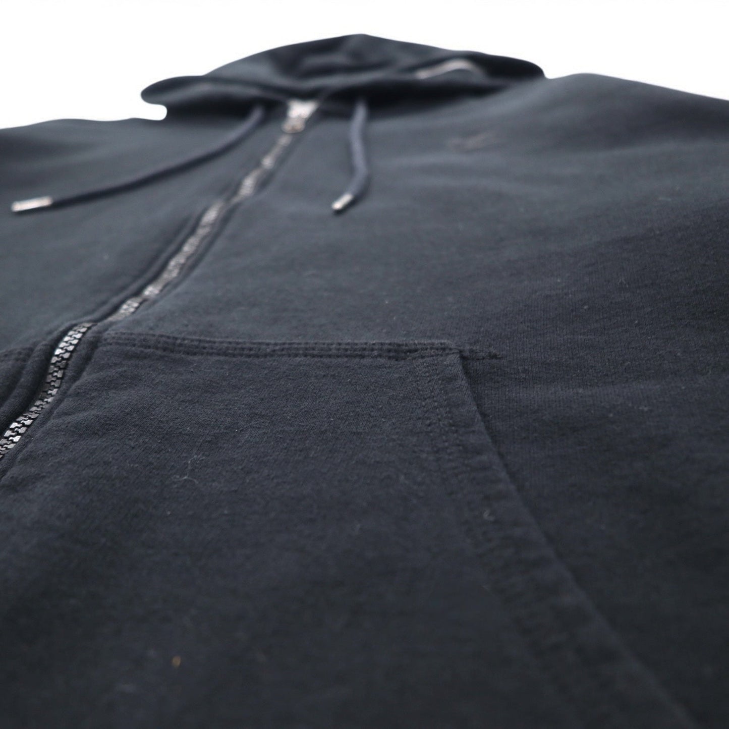 Champion ビッグサイズ フルジップパーカー 4XL ブラック ワンポイントロゴ刺繍 ホンジュラス製
