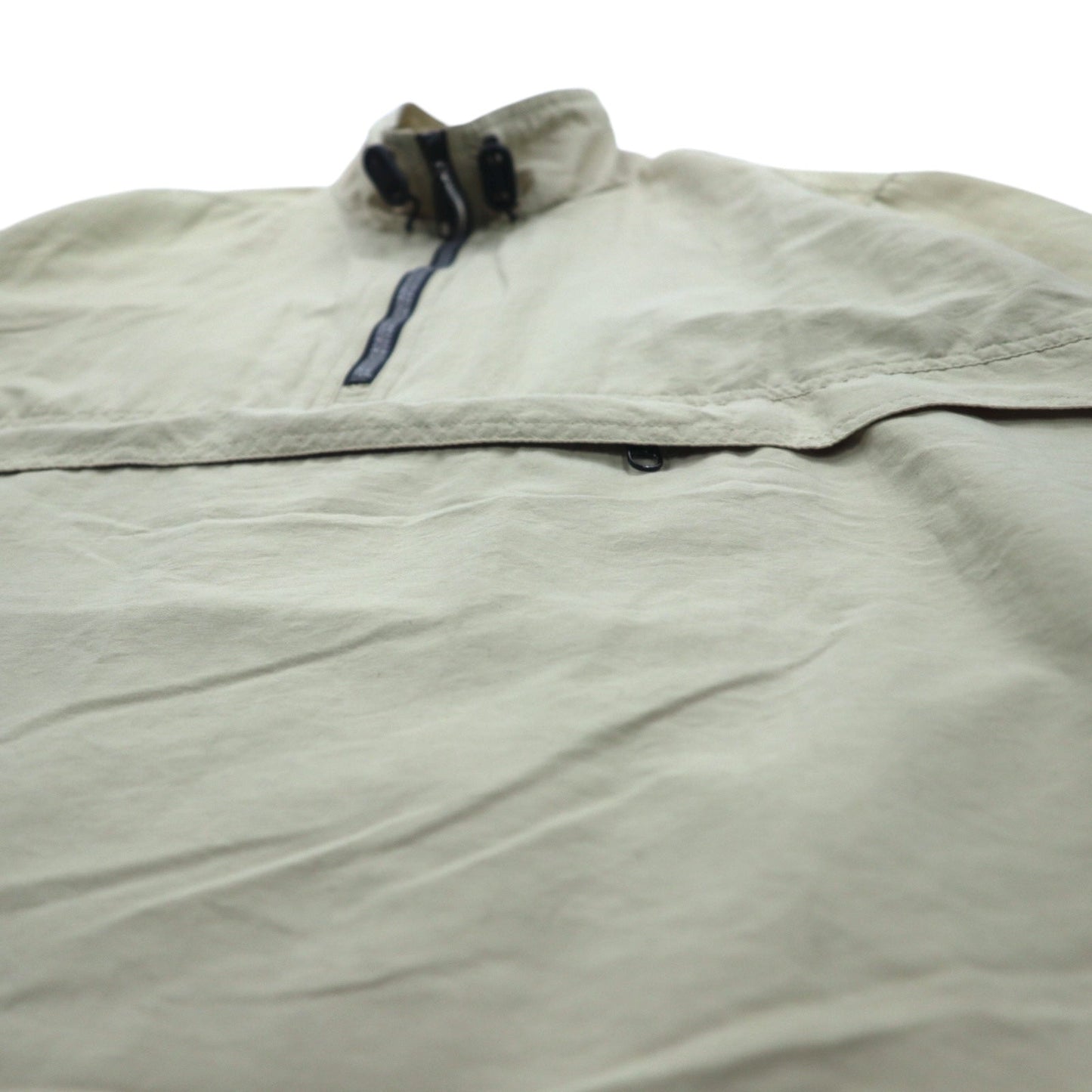 90s OXYOXY Half-Zip Anorak Jacket, Size M, Beige, Nylon, Drawcord
