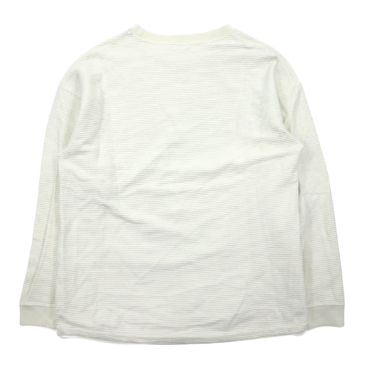 AOZORA BLUE HEAVEN サーマル ロングスリーブ Tシャツ 4 ホワイト コットン go slow caravan取扱い 日本製
