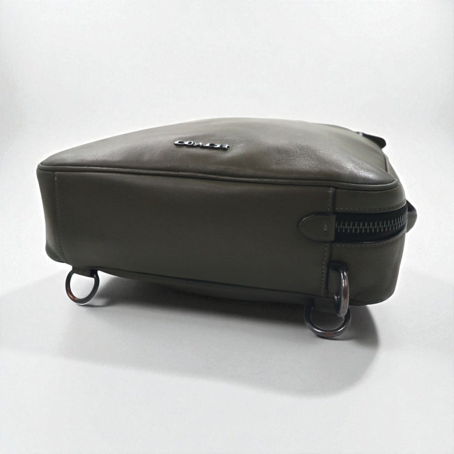 COACH Graham Convertible 3-Way Backpack with Briefcase in Khaki Smooth Calfskin Leather (C6877)