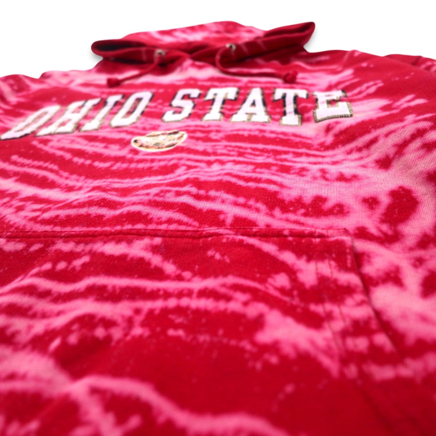 ovb (old varsity brand) Tie-Dye College Pullover Hoodie, XL, Red, Ohio State