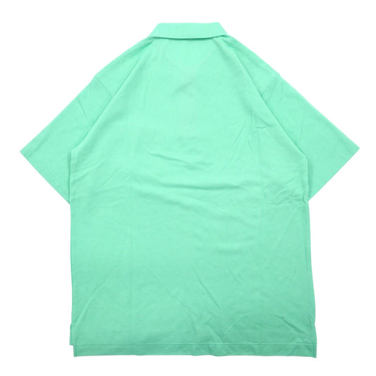 BURBERRY LONDON Pique Polo Shirt, Size L, Green, Cotton, Pocket, Made in Japan, Unused