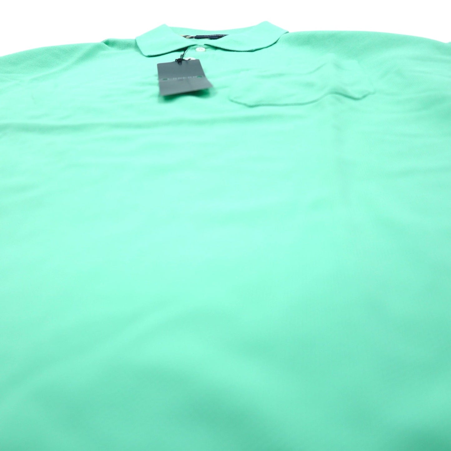 BURBERRY LONDON Pique Polo Shirt, Size L, Green, Cotton, Pocket, Made in Japan, Unused
