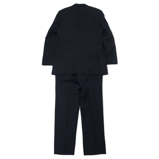 BURBERRY BLACK LABEL 3B Suit, Size 42R, Black Striped Wool, Super 100s, Made in Japan