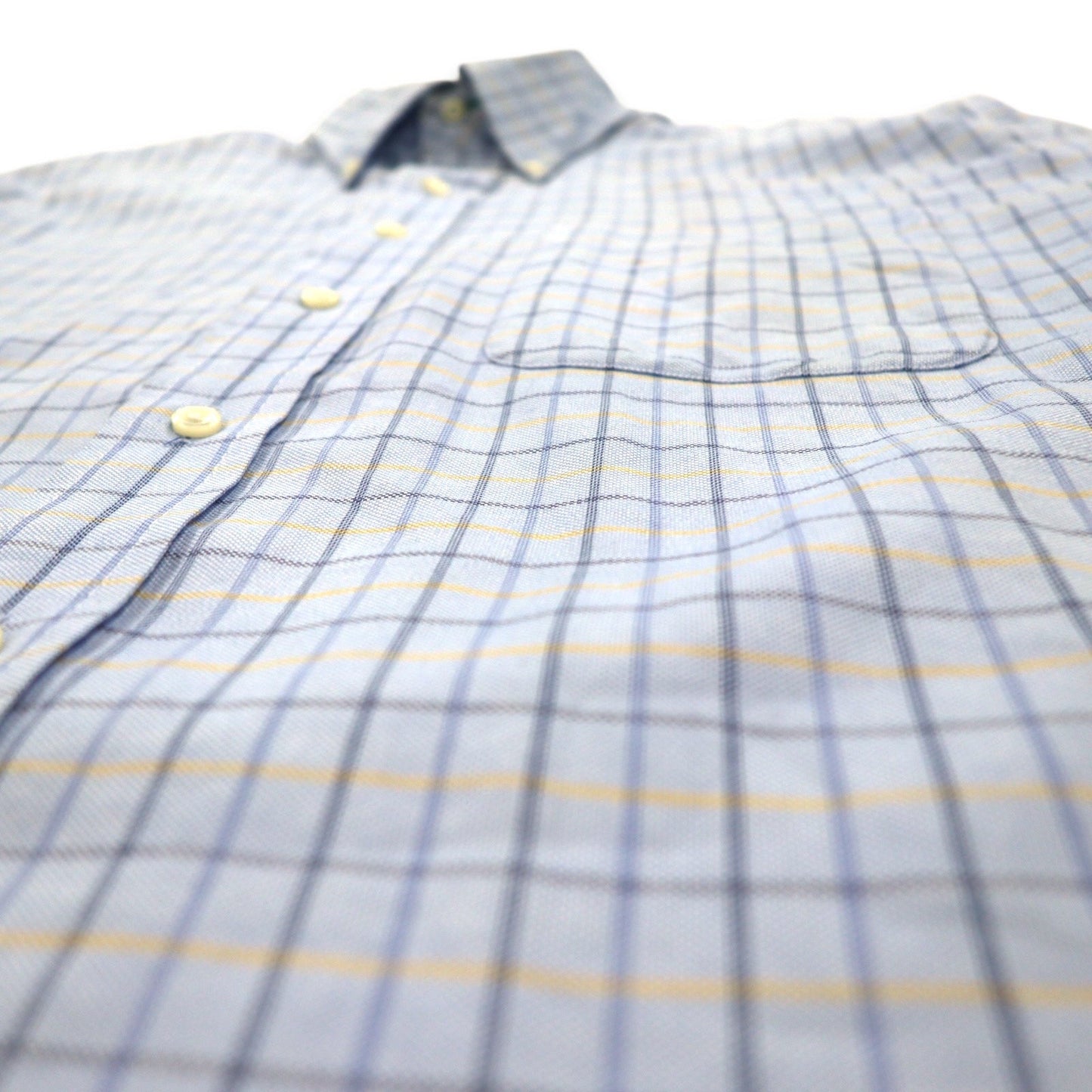 TOMMY HILFIGER 90s Oversized Button-Down Shirt, Large, Blue, Windowpane Check