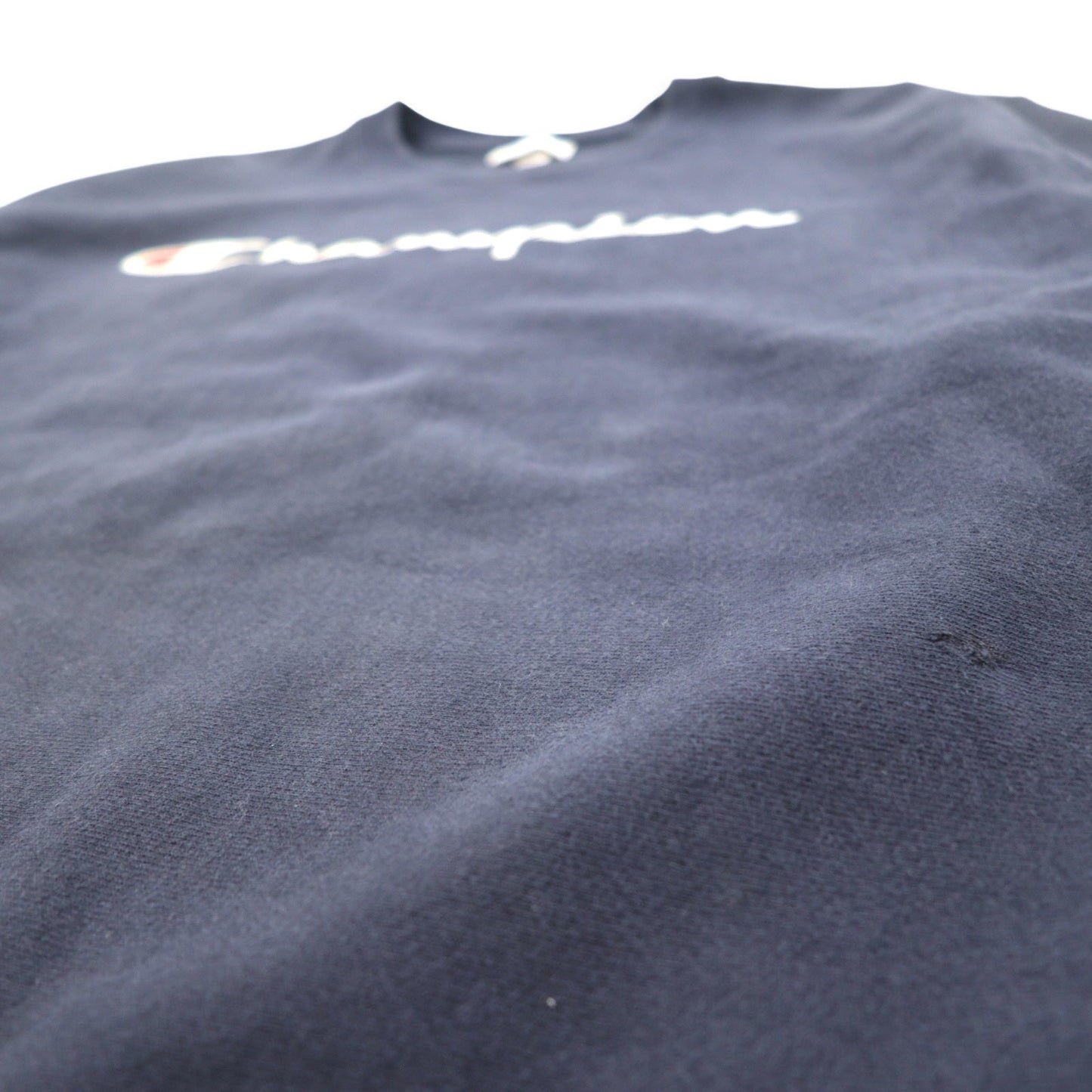 Champion Reverse Weave Script Logo Print Sweatshirt, Size 3XL, Navy, with Blue Single Tag, Reprint, Made in El Salvador
