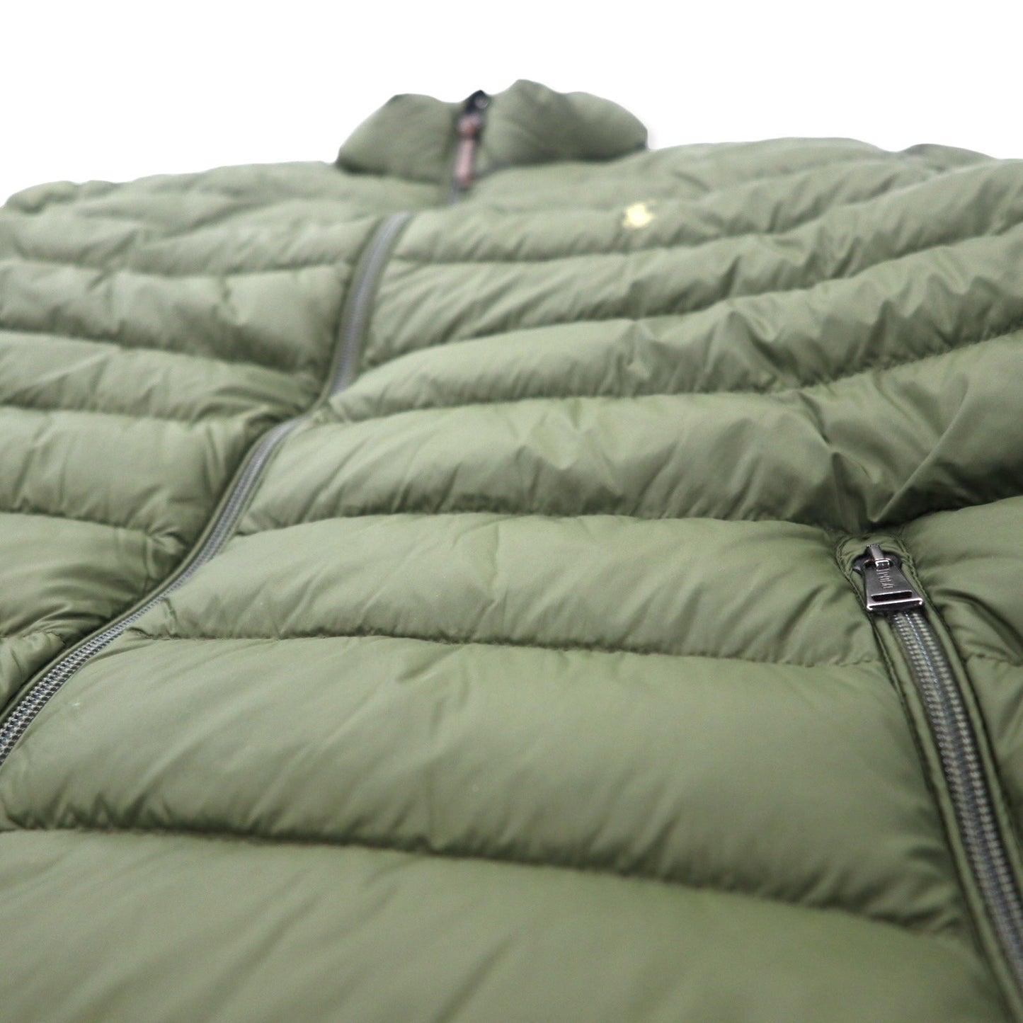 POLO RALPH LAUREN ダウンジャケット L カーキ ナイロン ホワイトダックフェザー スモールポニー刺繍
