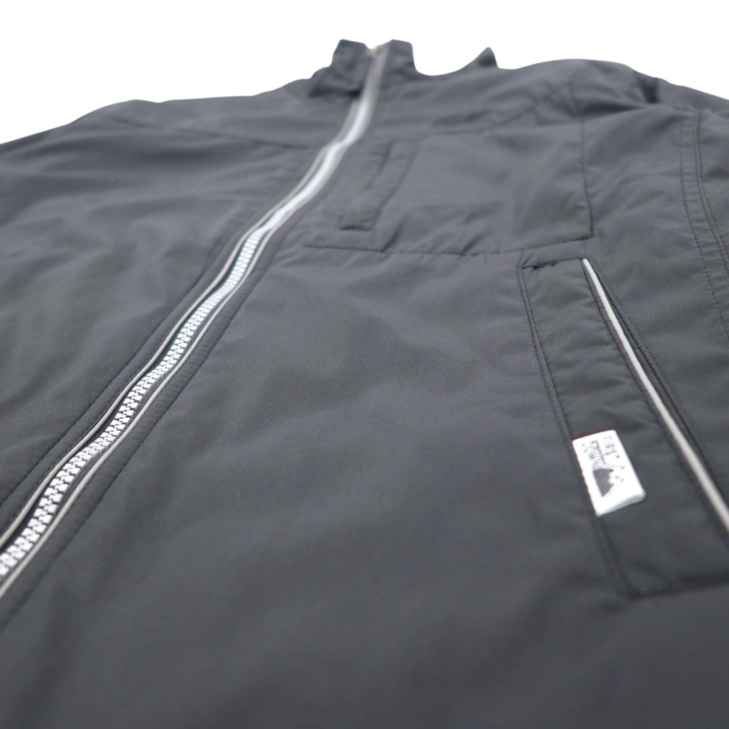 FIRST DOWN Nylon Jacket, Size M, Black, Polyester, Fleece Lining, Drawcord