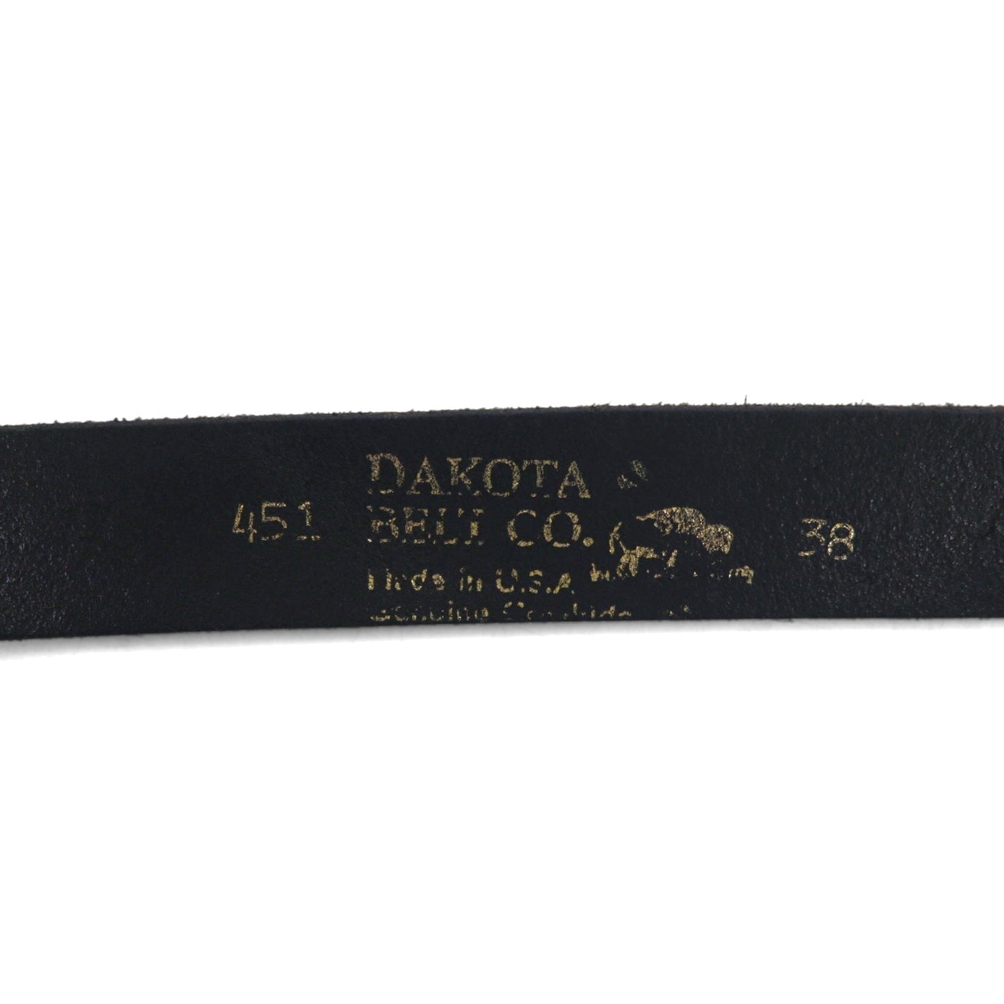 DAKOTA USA製 レザーベルト 38 ブラック バックル